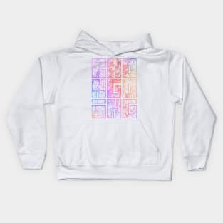 Chongqing, China City Map Typography - Colorful Kids Hoodie